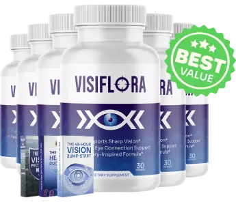 Discounted VisiFlora eye supplement bottles special offer
